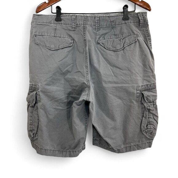 Gap Khakis Cargo Shorts Men Size 34 Gray Summer Outdoor Cotton - Picture 2 of 12